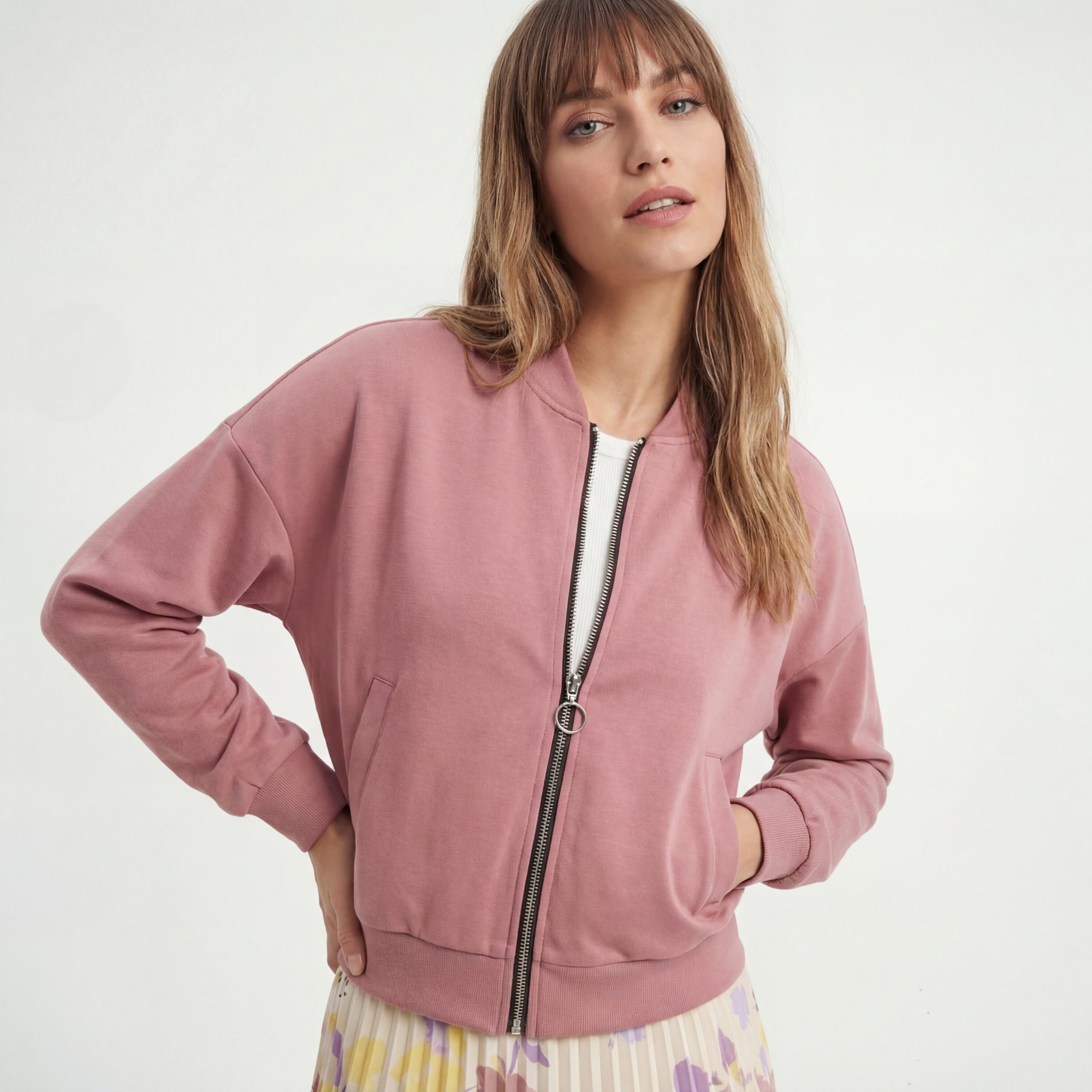 OriginalYou Blouson Damen Kurzjacke für den Übergang weiches Soft Silk Jersey Material, 36-38 (relaxed) - 38-40 (klassisch)