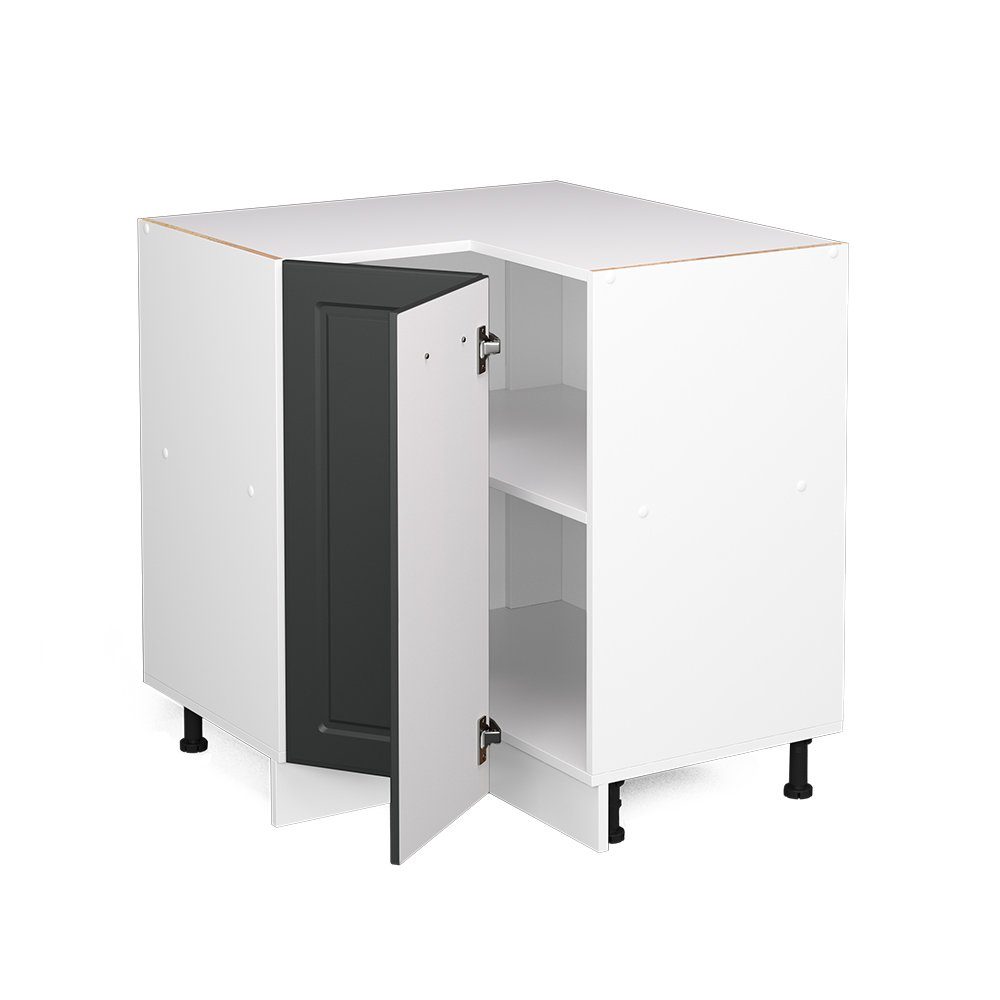 Vicco Eckunterschrank R-Line, Anthrazit Landhaus/Weiß, 75.6 günstig online kaufen