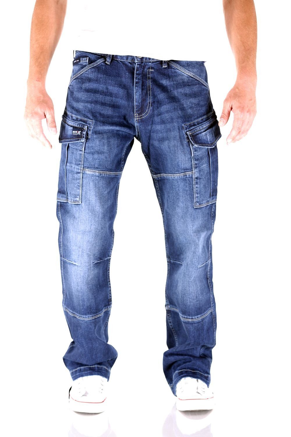 Big Seven Cargojeans Big Seven Brian Dark Aged Cargo Herren Jeans