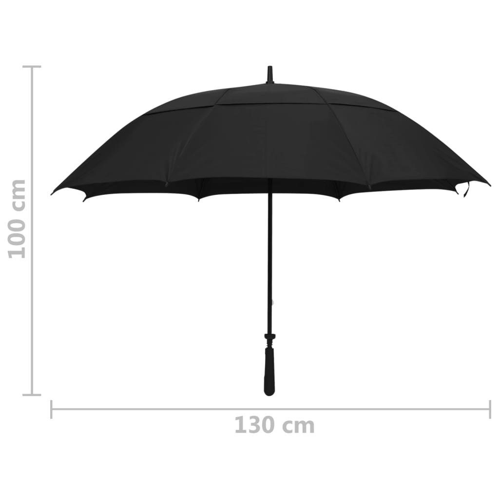 130 Taschenregenschirm Regenschirm vidaXL Schwarz cm
