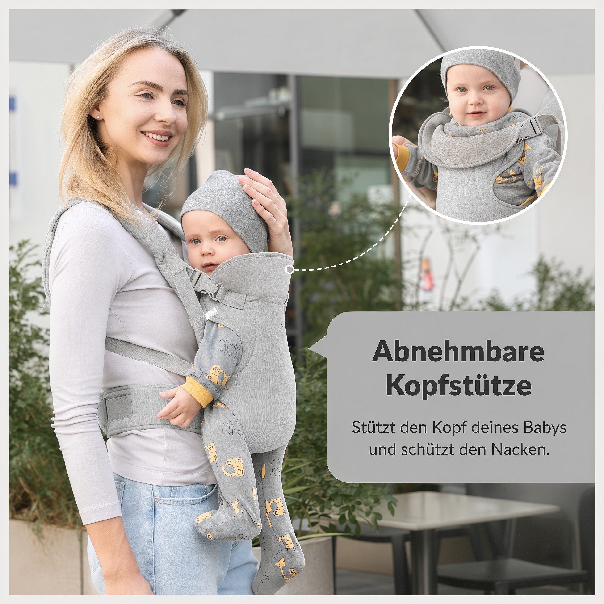 ibettertec Babytrage Babytrage,Kleinkindtrage, 2026 Neue Ergobaby Babytrage von (Neugeborenen bis Kleinkind,Tragbare Leichte Rutschfeste, Hüftsitztrage)