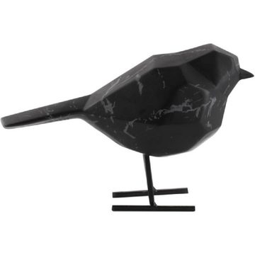 Present Time Skulptur Dekofigur Vogel Marble Print Black (Klein)