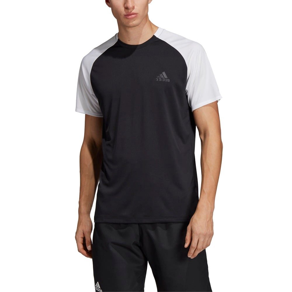 T-Shirt Club Color Block schwarz/weiss Herren