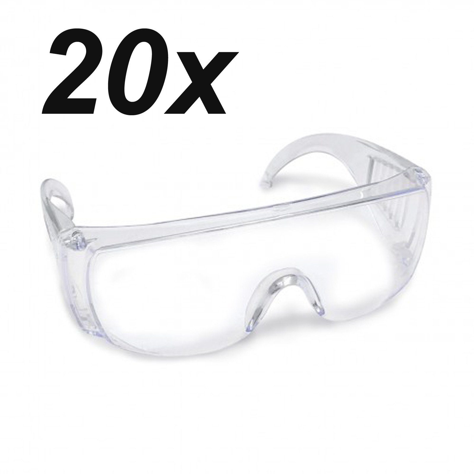 HAC24 Arbeitsschutzbrille 20er Set Schutzbrille Augenschutz Sicherheitsbrille Arbeitsbrille, (Set, 20St), Transparent