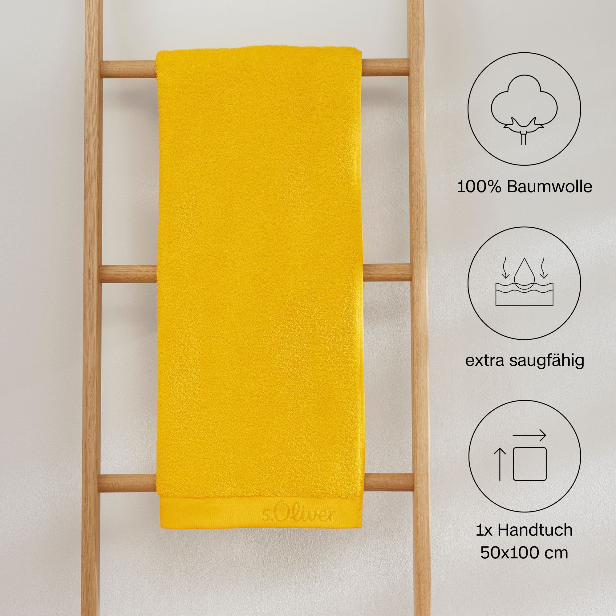 s.Oliver Handtuch s.Oliver, Premium Qualität, 600 gr/m², auch als Sets erhältlich, Walkfrottier (1-St), große Farbauswahl, auch als Duschtuch, Waschhandschuh, Gästetuch