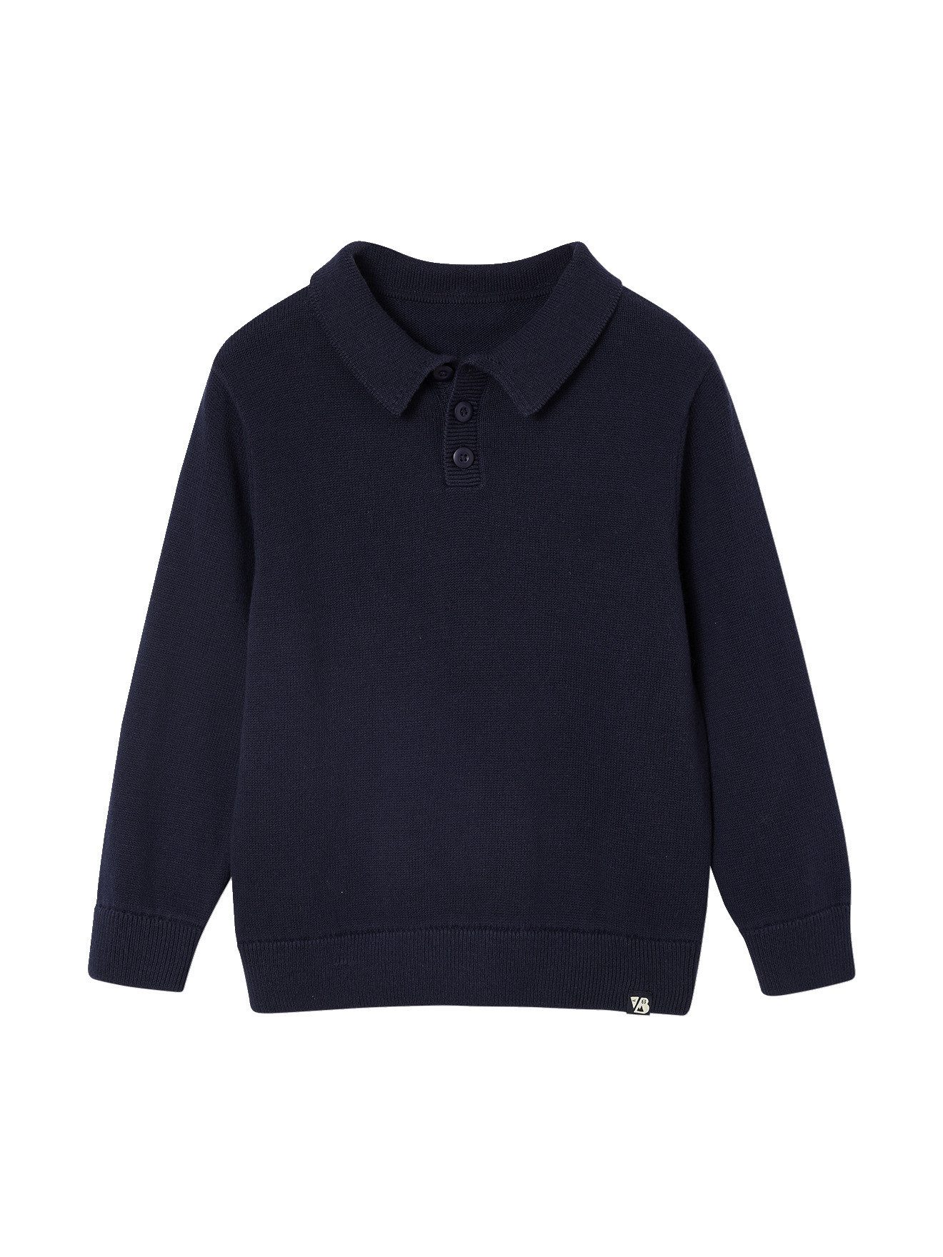vertbaudet Pullunder Pullover mit Polokragen Jungen