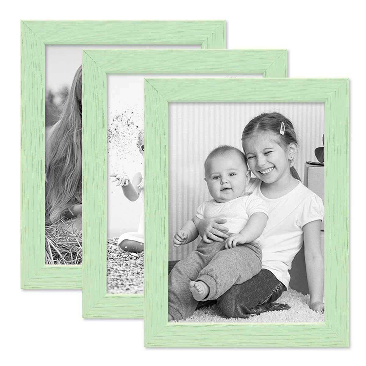 PHOTOLINI Bilderrahmen 3er Set Massivholz-Rahmen - günstig online kaufen