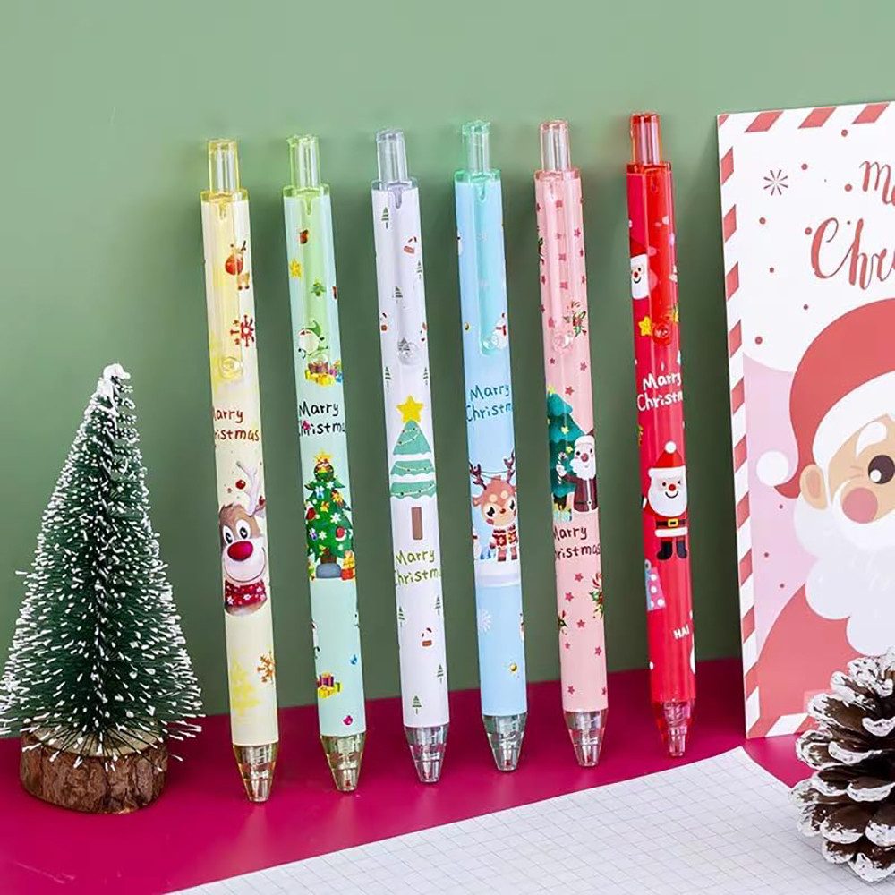 FOUORTUNATE-BEE Kugelschreiber 12 Stuck Weihnachtsstifte Kugelschreiber Weihnachten, (Schneemann Stifte Weihnachtsstifte Set, 12-tlg), für Weihnachts Schule Wei – Bild 5 von 5