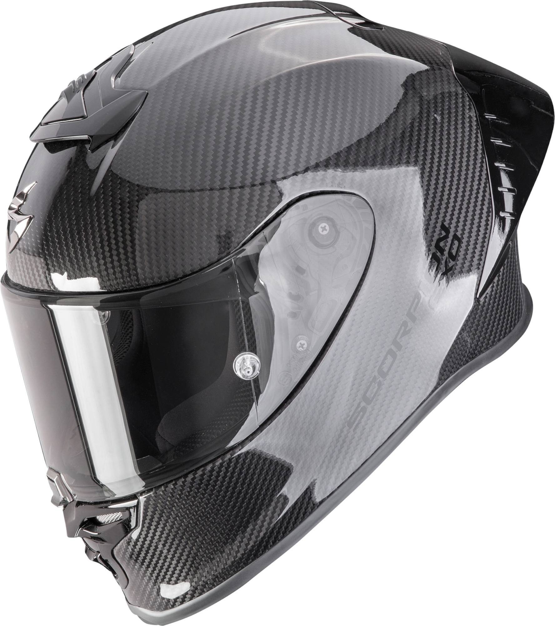 Scorpion Exo Motorradhelm EXO-R1 Evo II Carbon Air Helm, Notfallsystem-Polsterung (EQRS),geeignet für Brillenträger,Pinloc