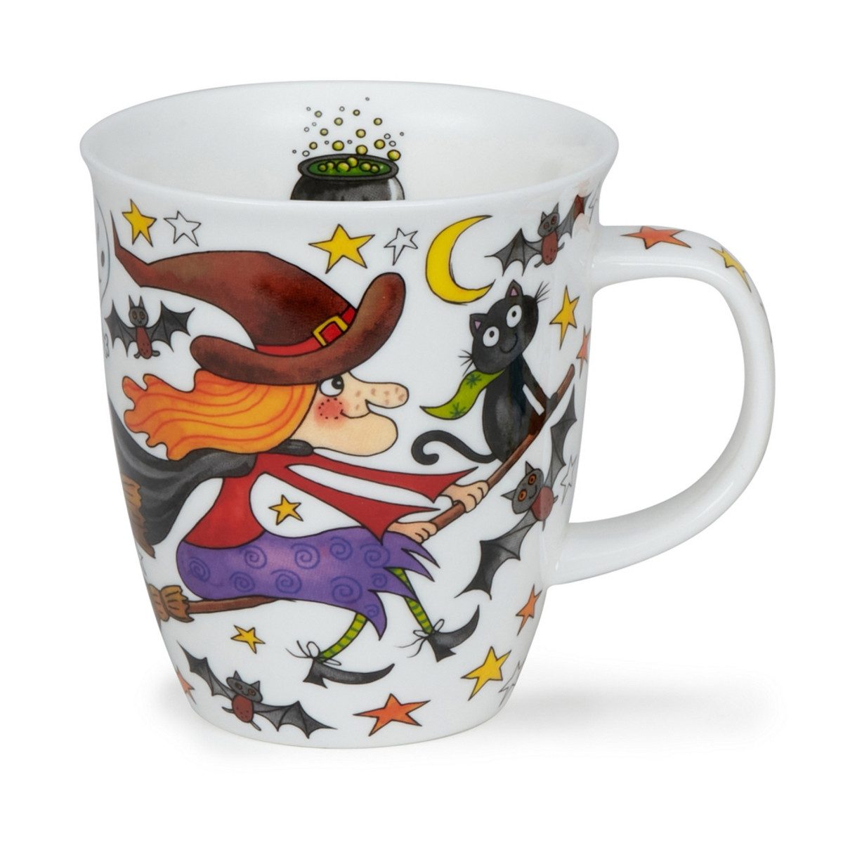 Dunoon Tasse Spooky Wooky Witch Hexe Nevis 0,4 l Fine Bone China Porzellan, 1-tlg.