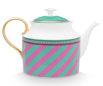 PiP Studio Teekanne Chique Stripes Teekanne groß pink-green 1,8l
