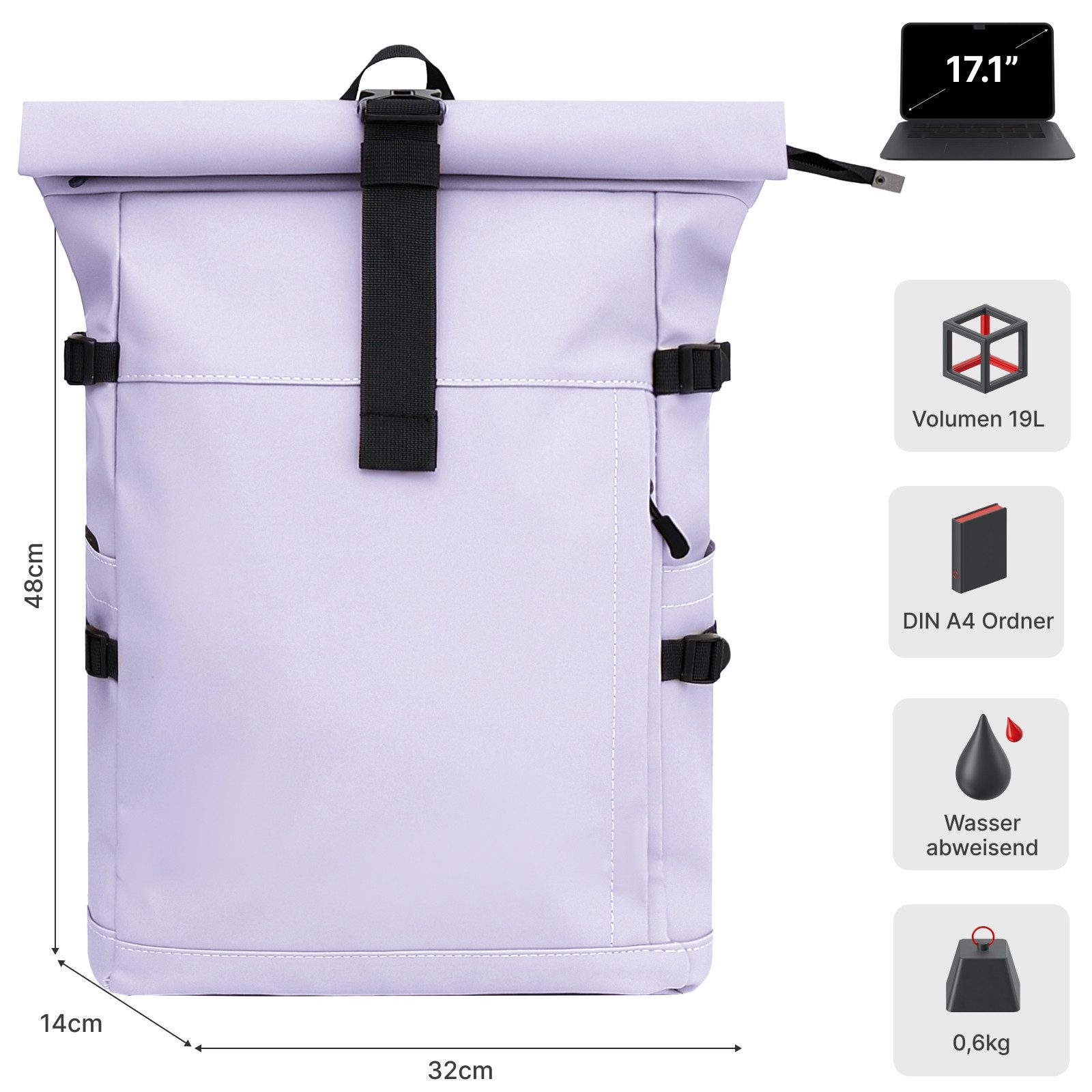 EAAKIE Rucksack RollTop Rucksack Freizeitrucksack Herren günstig online kaufen