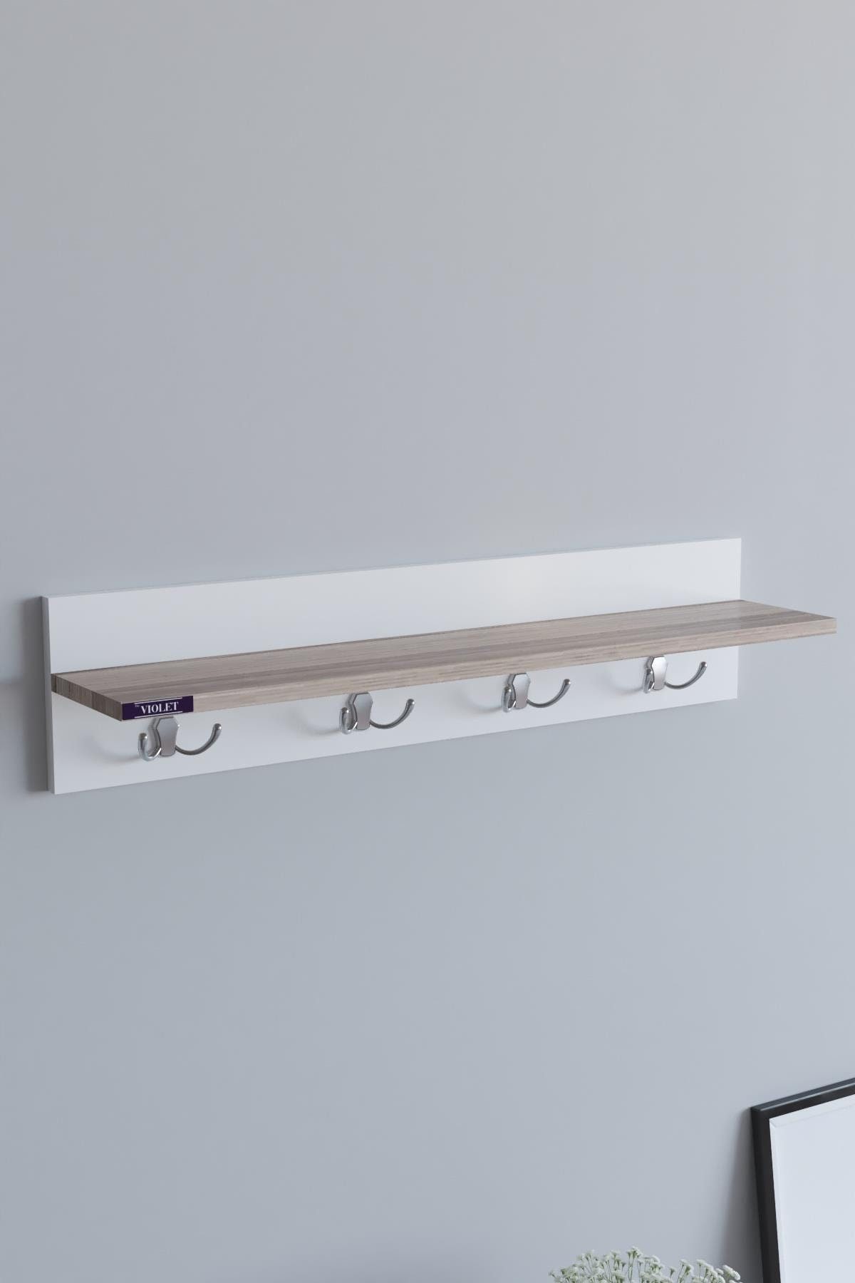 en.casa Kleiderständer, (1 St), Wandmontage mit Ablage 91330552