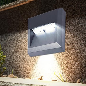 Kanlux Außen-Wandleuchte, LED-Leuchtmittel fest verbaut, Tageslichtweiß, 3er Set Robuste LED Wand Leuchte Fassaden Lampe Außen Akzent