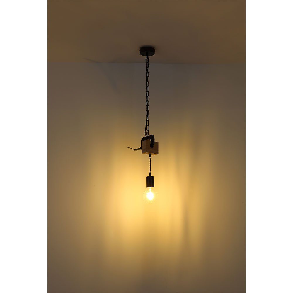 Retrolampe inklusive, Vintage etc-shop Leuchtmittel Hängeleuchte Holzleuchte nicht Pendelleuchte, Pendellampe