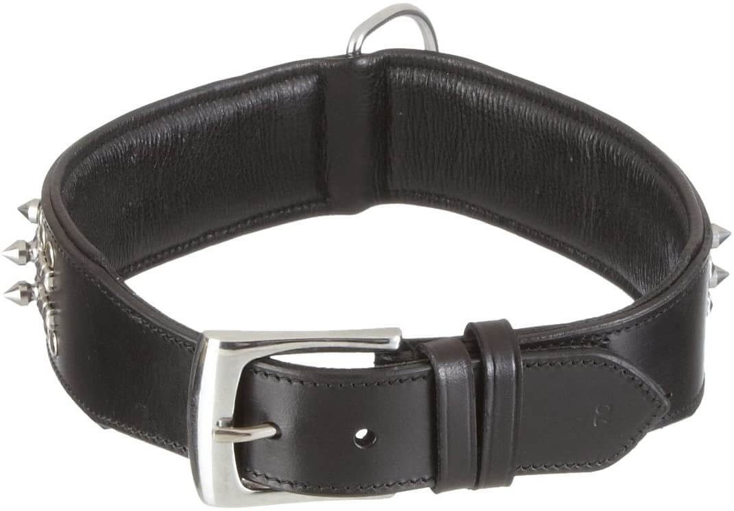 HURTTA Hunde-Halsband Leder Halsband "DELGADO", schwarz, 45cm, Leder