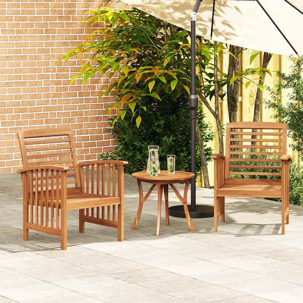vidaXL Gartenstuhl Gartenstühle 2 Stk. Massivholz (1 St)