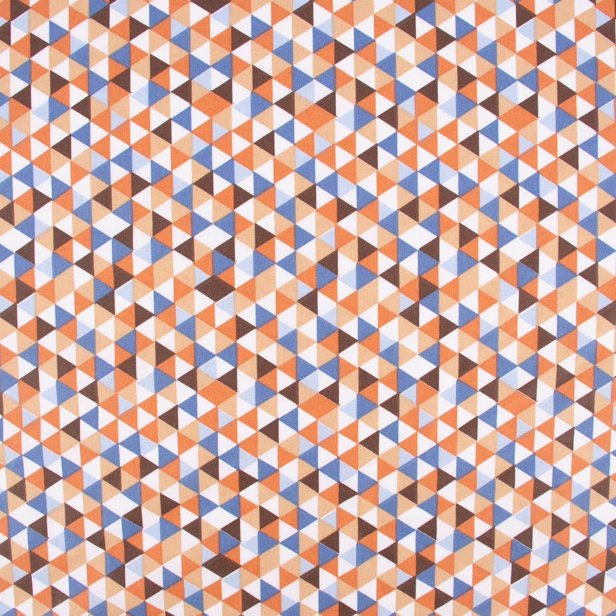 Thumbnail - SCHÖNER LEBEN. Stoff Tischdeckenstoff besch. Baumwolle TRIMIA Dreiecke weiß blau bunt 1,45m, abwaschbar