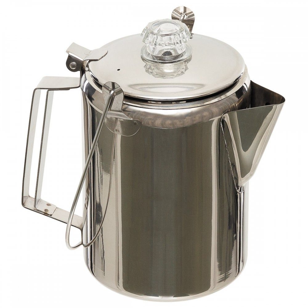 FoxOutdoor Kaffeekanne Kaffeekanne, mit Perkolator, Edelstahl, (9 Tassen), 1,5 l, mit Perkolator