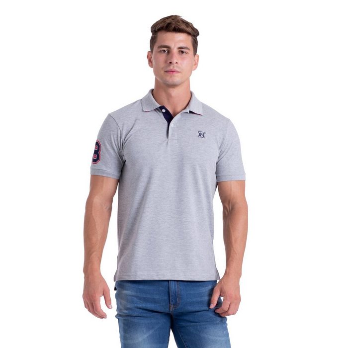 BlauerHafen Poloshirt Herren Poloshirt Kontrast Kragen Kurzarm Passform T-Shirt S-XXL