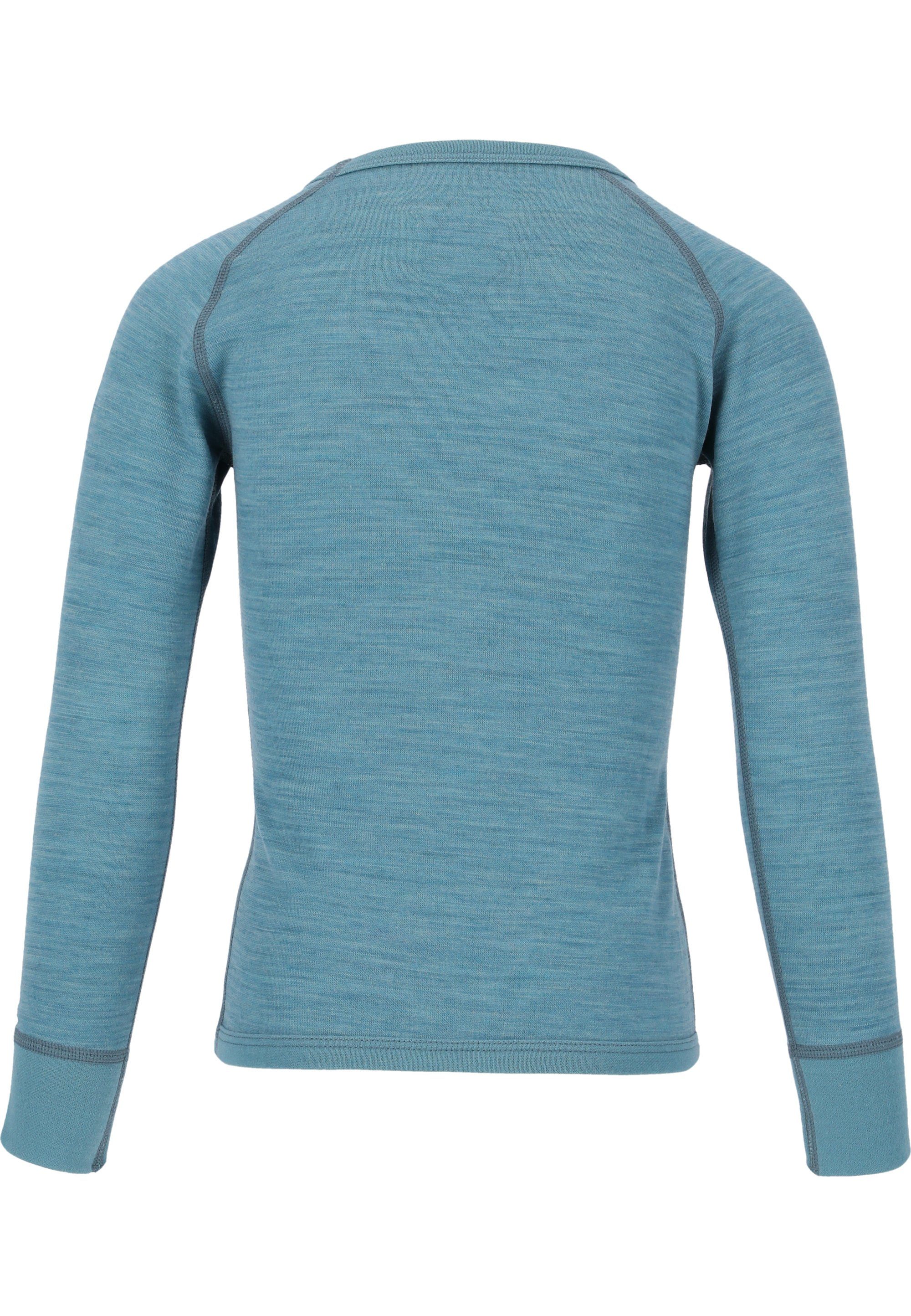 Pattani Wool mit Funktionsshirt hohem frostblau Merinowolle-Anteil ZIGZAG