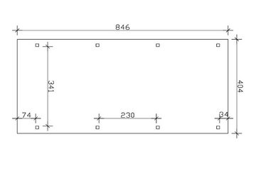 Skanholz Einzelcarport Caravan-Emsland, BxT: 404x846 cm, 353 cm Einfahrtshöhe