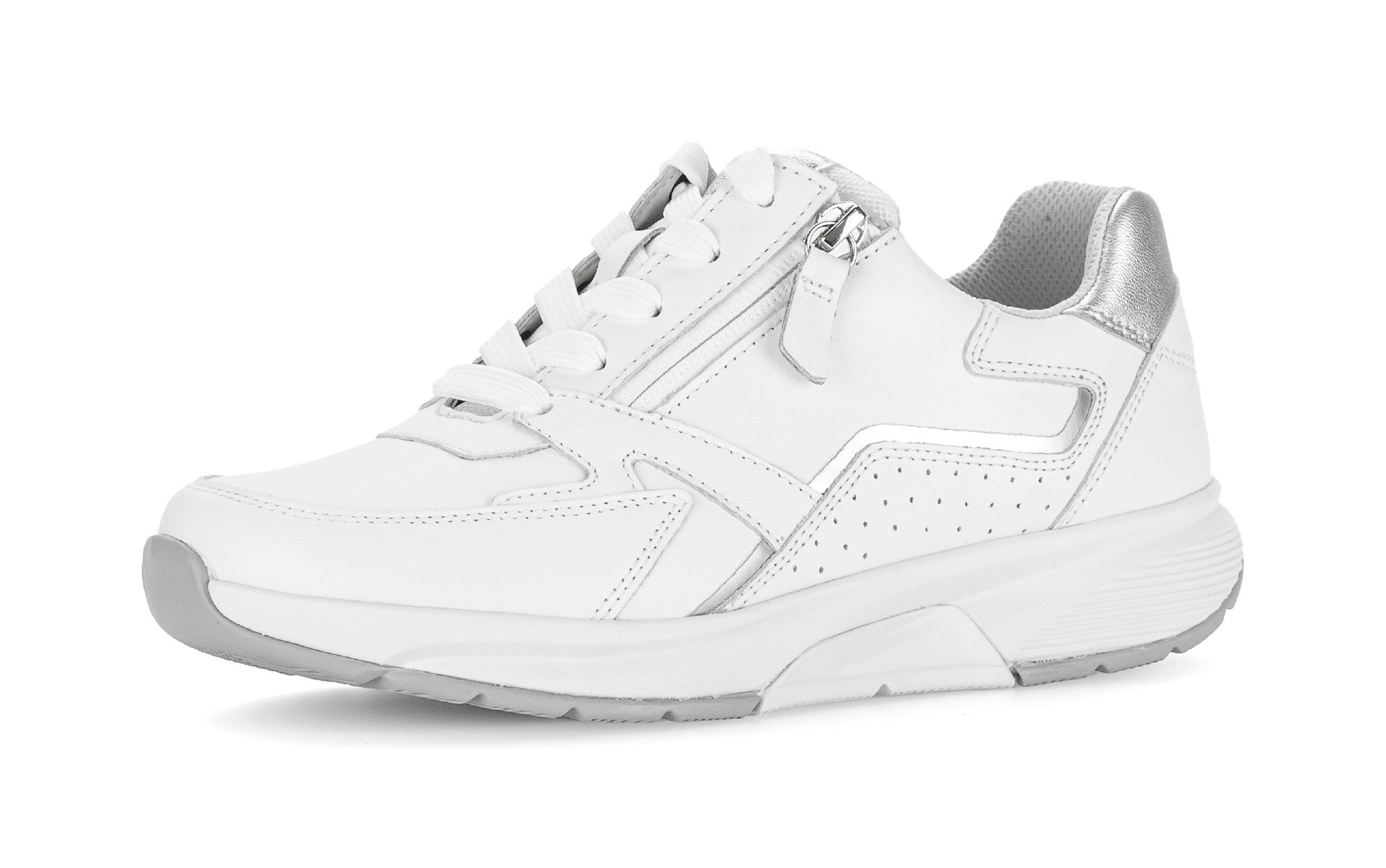 Gabor Rollingsoft Keilsneaker, Freizeitschuh, Halbschuh, Schnürschuh mit Kontrastbesätzen