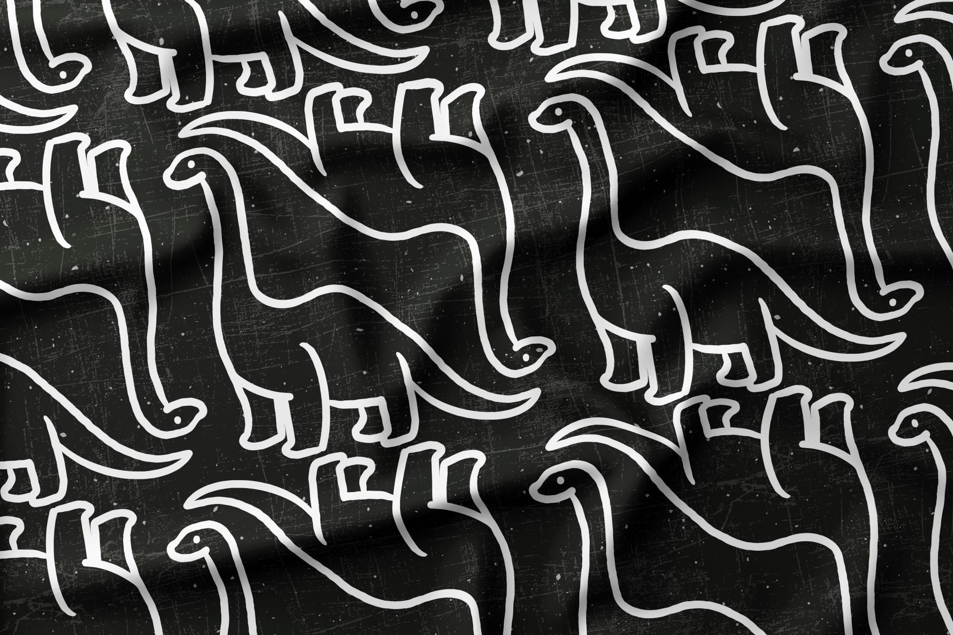 Leylas Welt Stoff Stoff French Terry Baumwolle Dinosausi Dinosaurier Eigenproduktion, Reaktivdruck