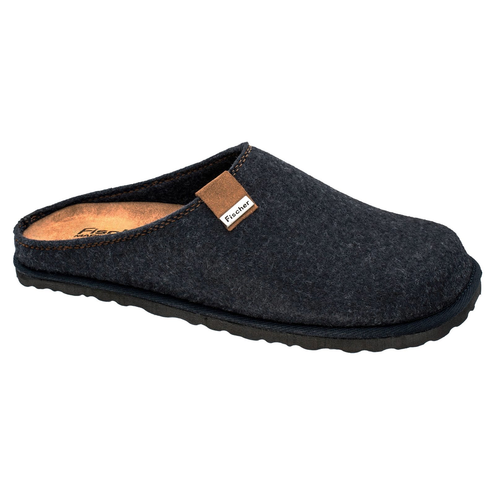 Fischer-Markenschuh Pantoffeln Helge Hausschuh mit herausnehmbarer Einlegesohle
