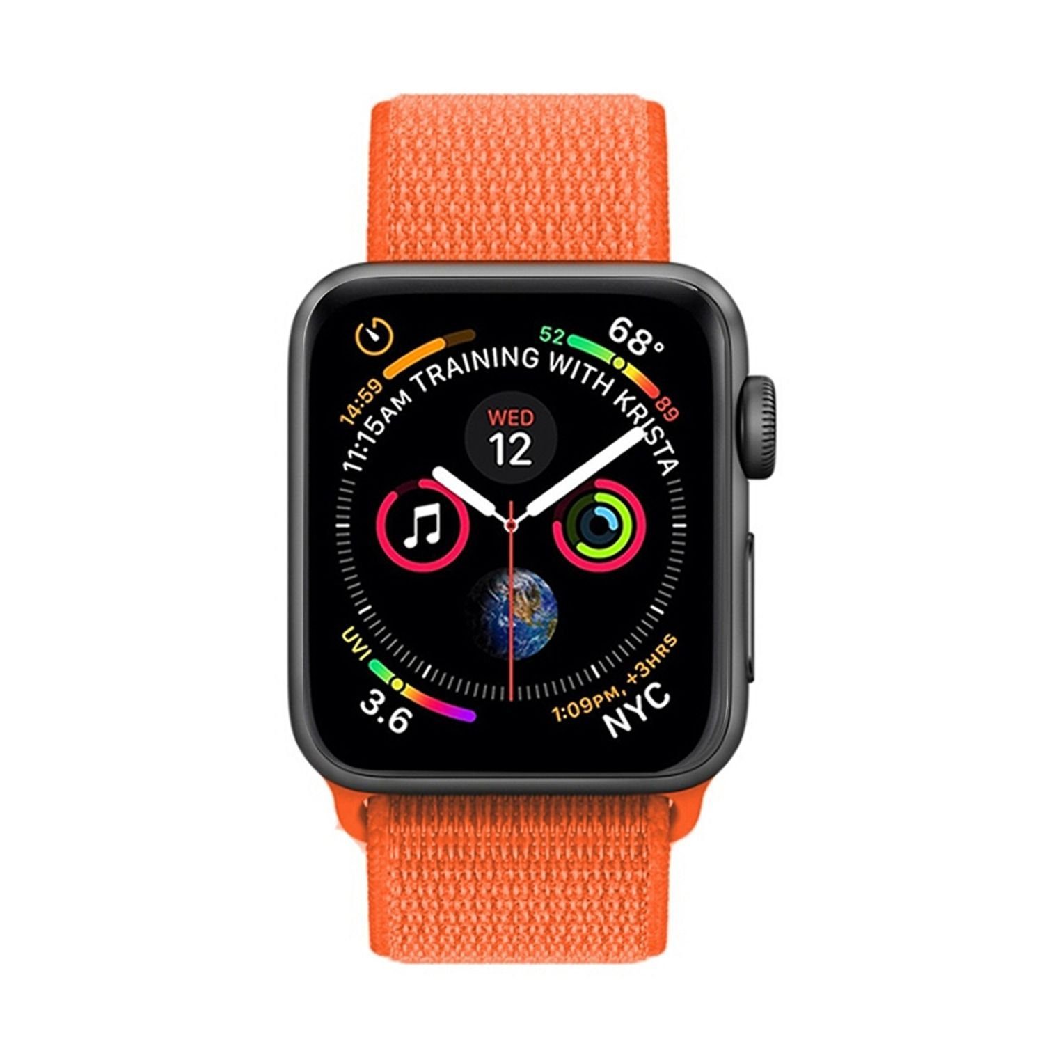 König Design Orange Sport mm mm Nylon 38 / Band Arm Loop Smartwatch-Armband Armband 41 40 mm, 