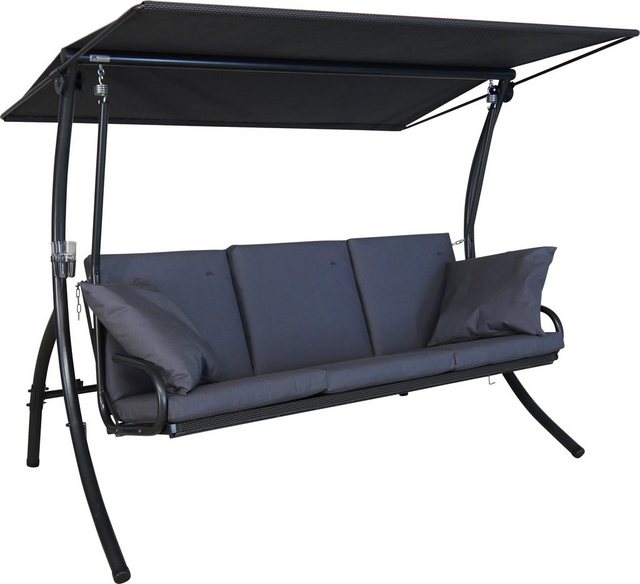 ANGERER FREIZEITMÖBEL Hollywoodschaukel Elegance Sun, 3-Sitzer, anthrazit
