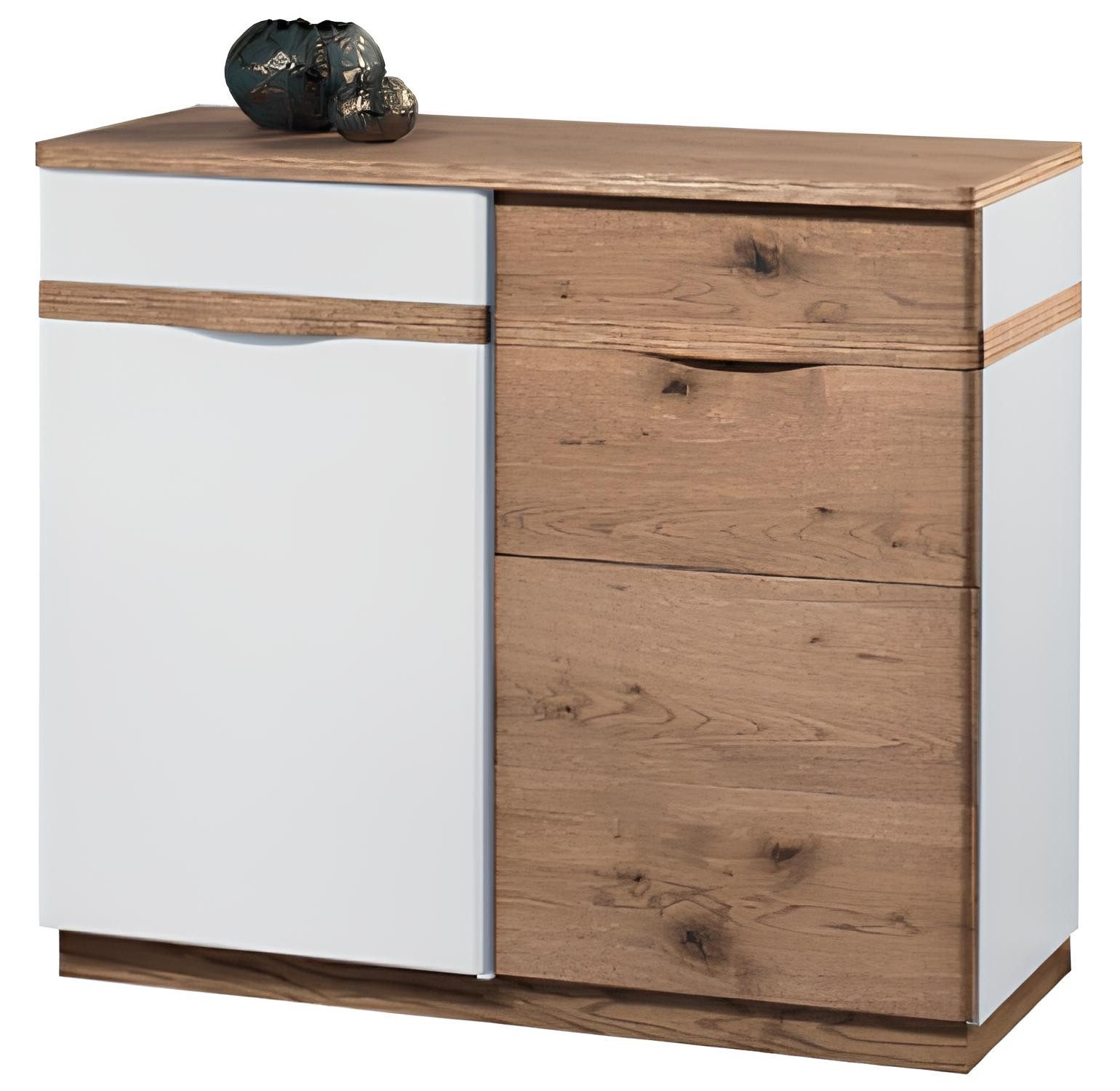 Kommode Weiße Anrichte aus Holz mit Schubladen für stilvolle Aufbewahrung