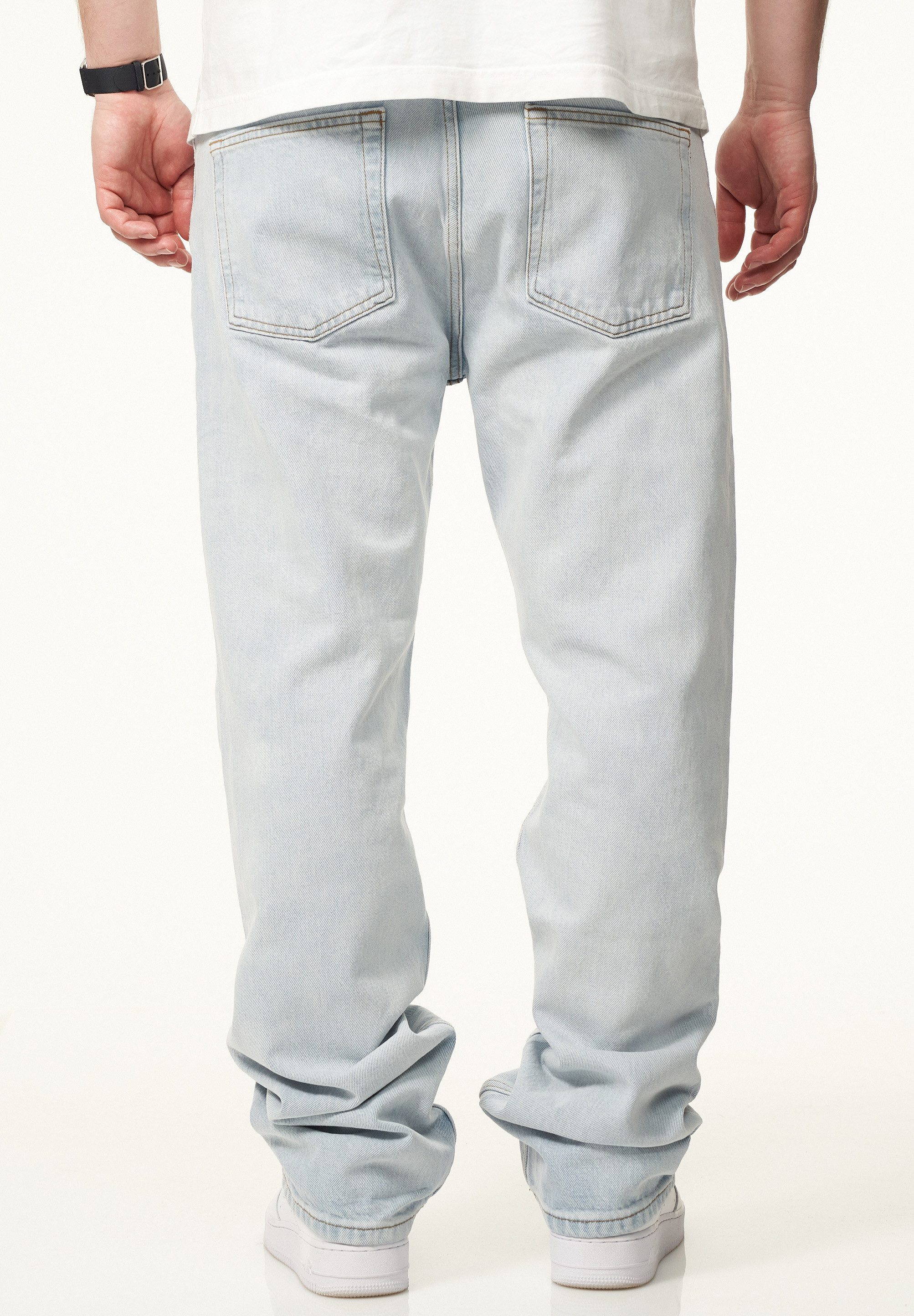 DAILY COTTON Straight-Jeans DCPARADERA Herren Lange Hose Jeans Ripped Straight-Fit