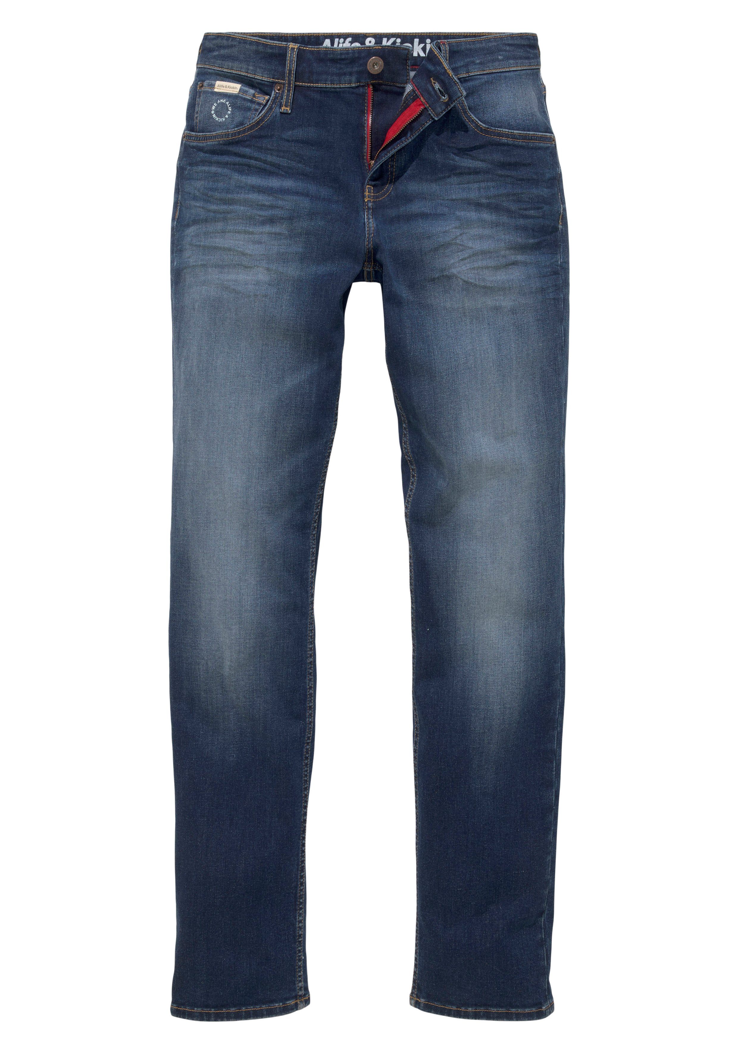 dark blue Straight-Jeans Kickin wassersparende & Ökologische, durch Alife Wash AlanAK Ozon Produktion