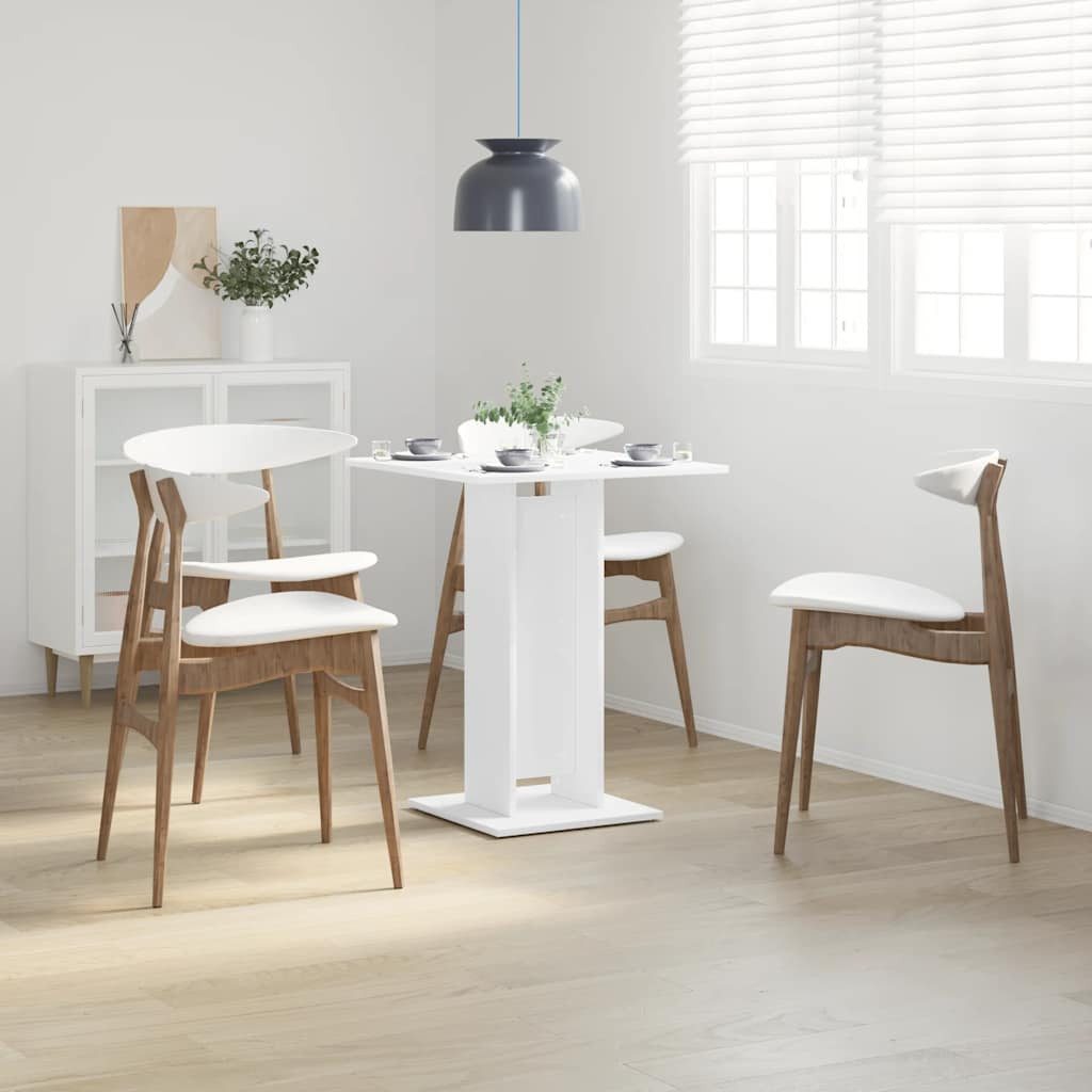 furnicato Bistrotisch Weiß 60 x 60 x 75 cm aus Holzwerkstoff (1-St), Stabiler Esstisch mit pflegeleichter Oberfläche für Ihr Zuhause