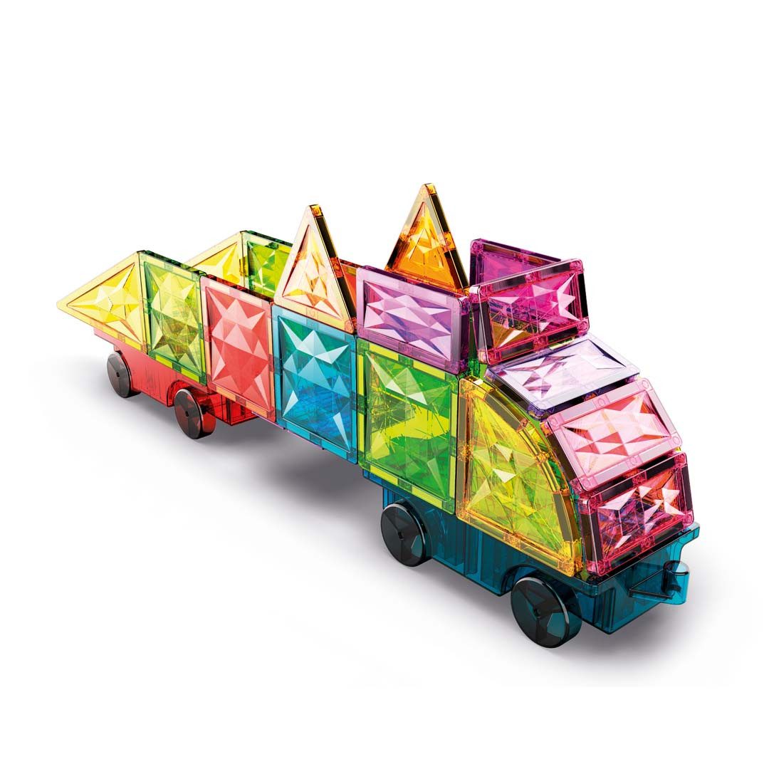 Geomag™ Magnetic Tiles Gems Vehicles (4211) Magnetspielbausteine, (24 St) – Bild 2 von 5