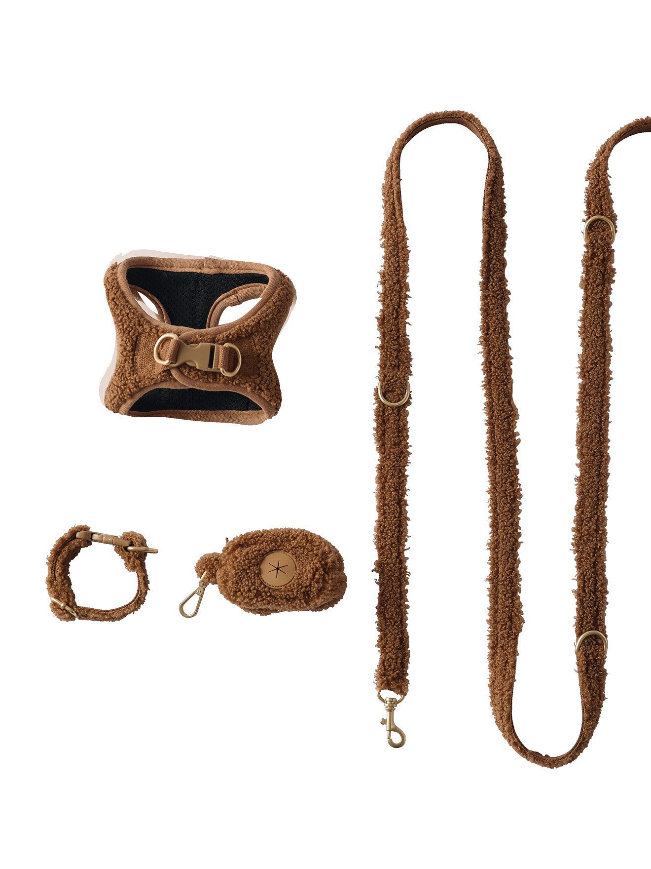 vertbaudet Tier-Halsband Set aus Geschirr, Leine und Halsband für Hunde