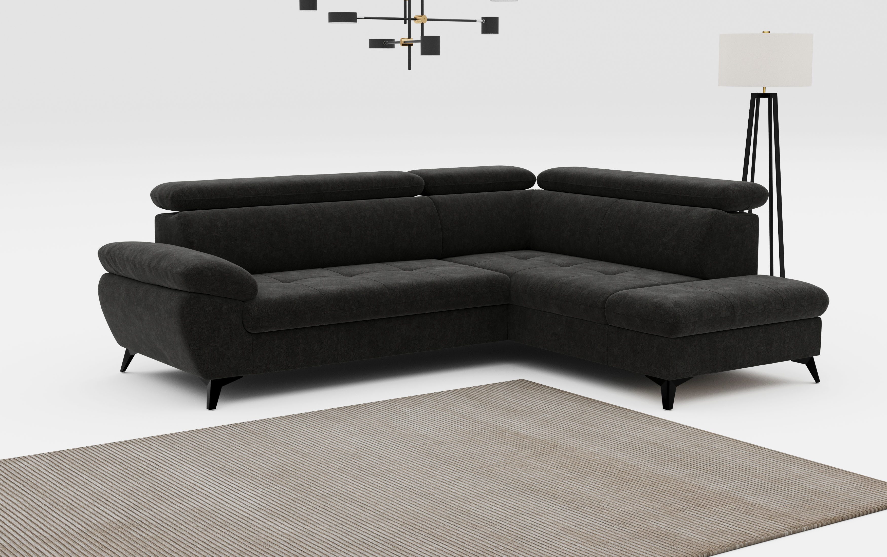 COTTA Ecksofa Hudson L-Form, mit Kopfteilverstellung, günstig online kaufen