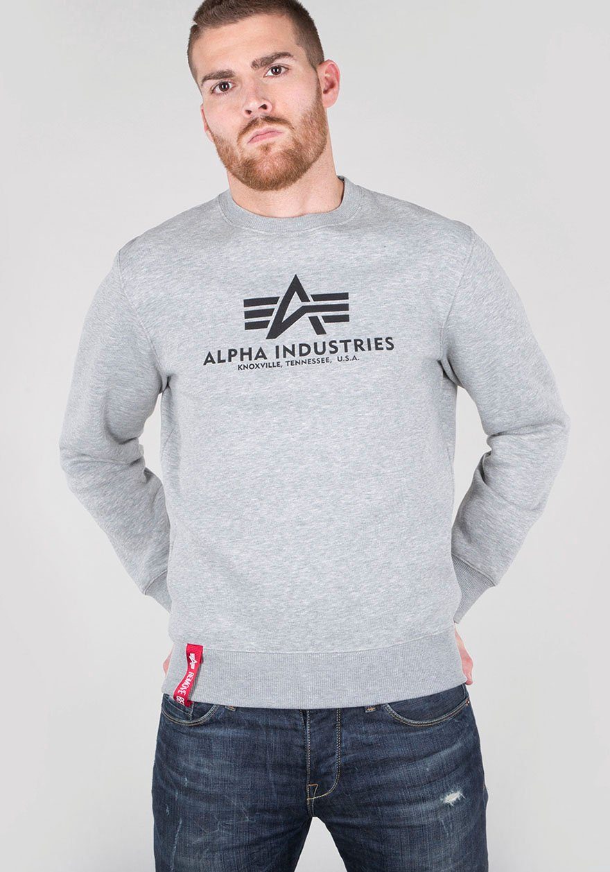 【Hergestellt in Japan】 Alpha Industries Sweatshirt grey heather Basic Sweater