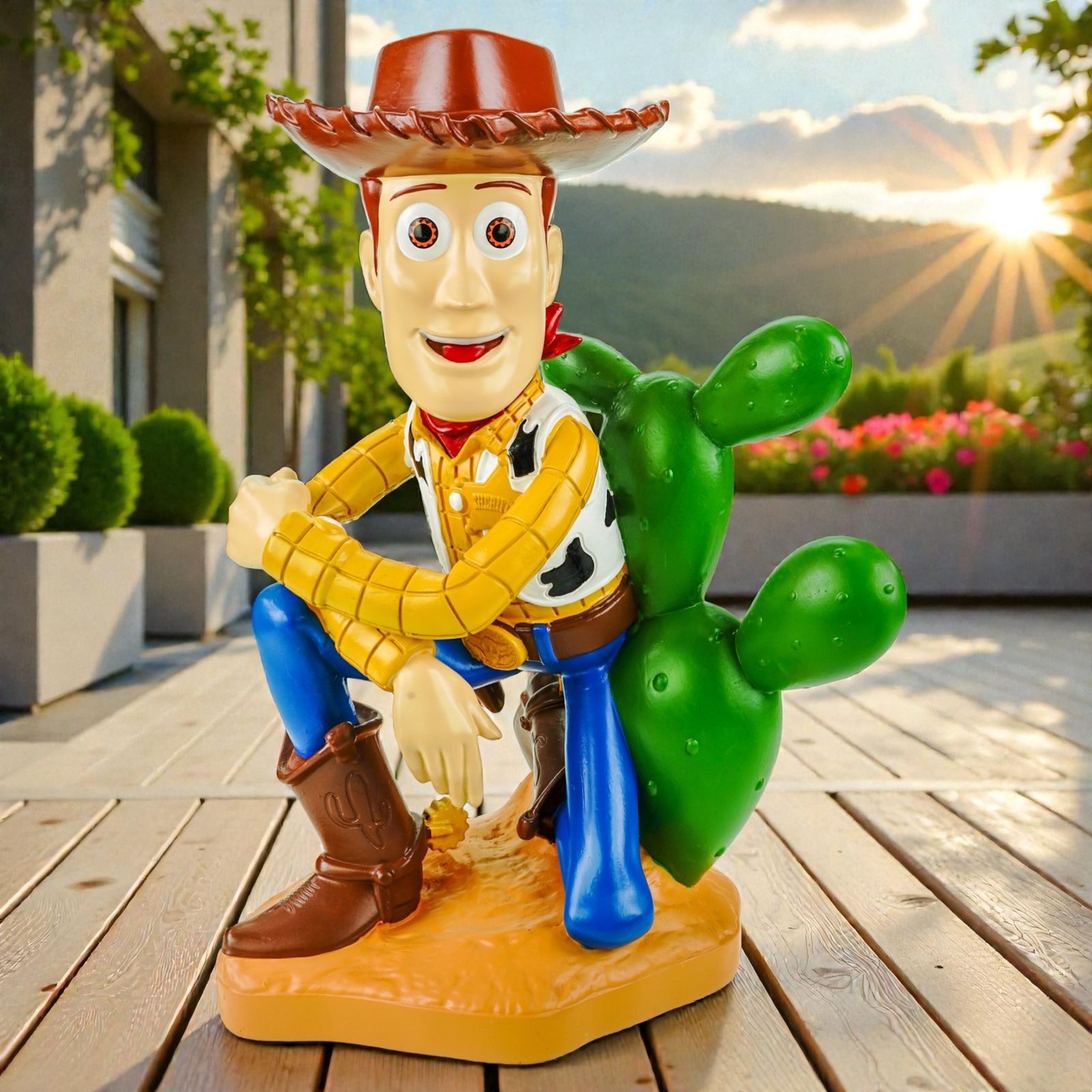 Disney Gartenfigur Woody Toy Story Offiziell lizenzierte Disney Dekofigur 41cm Polyresin