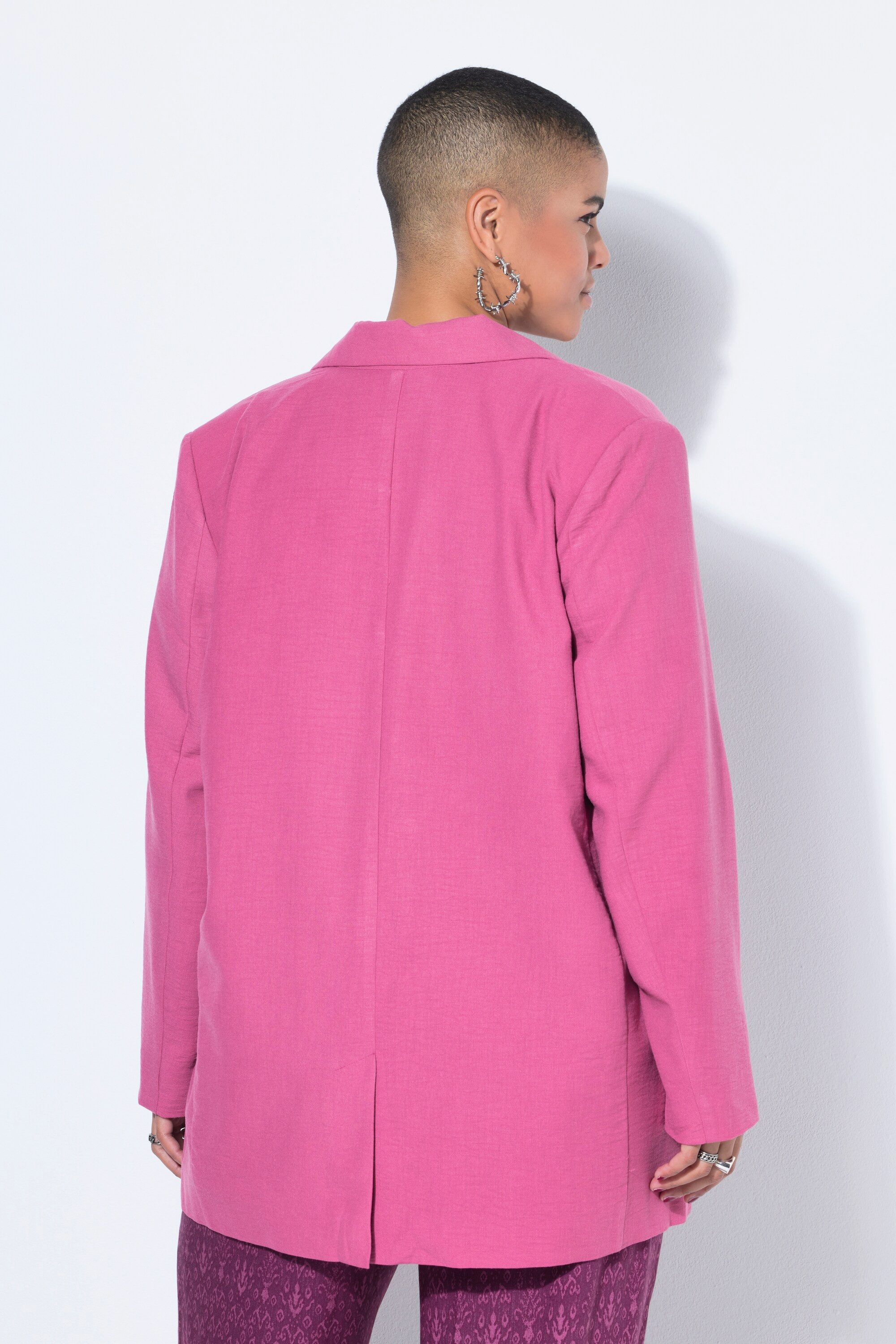 Studio Untold Blusenblazer Blazer oversized Leinenoptik Komplettfutter