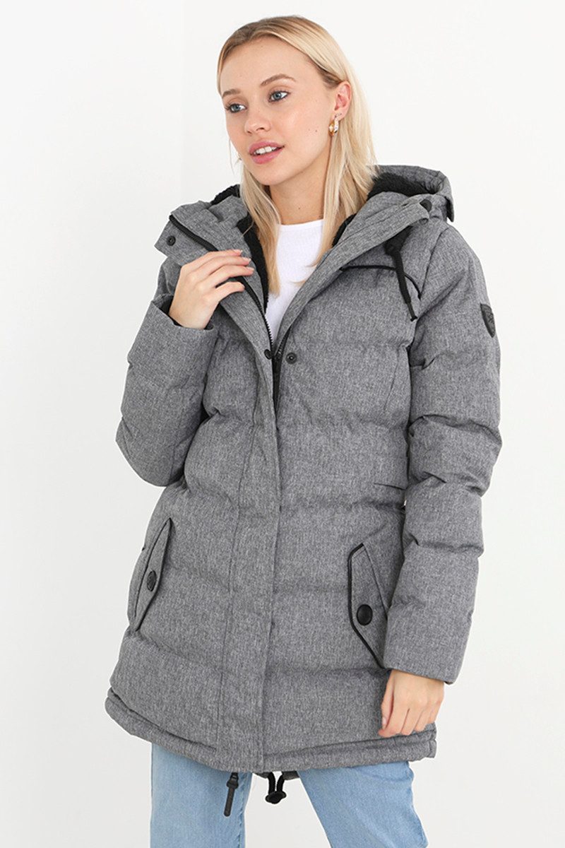 Brave Soul Winterjacke Steph Mit Kapuze und kuscheligem Teddy-Fell günstig online kaufen