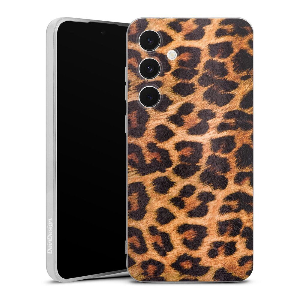 DeinDesign Handyhülle Leopard Fell Animalprint Leo Print, Samsung Galaxy S24 FE 5G Silikon Hülle Bumper Case Handy Schutzhülle