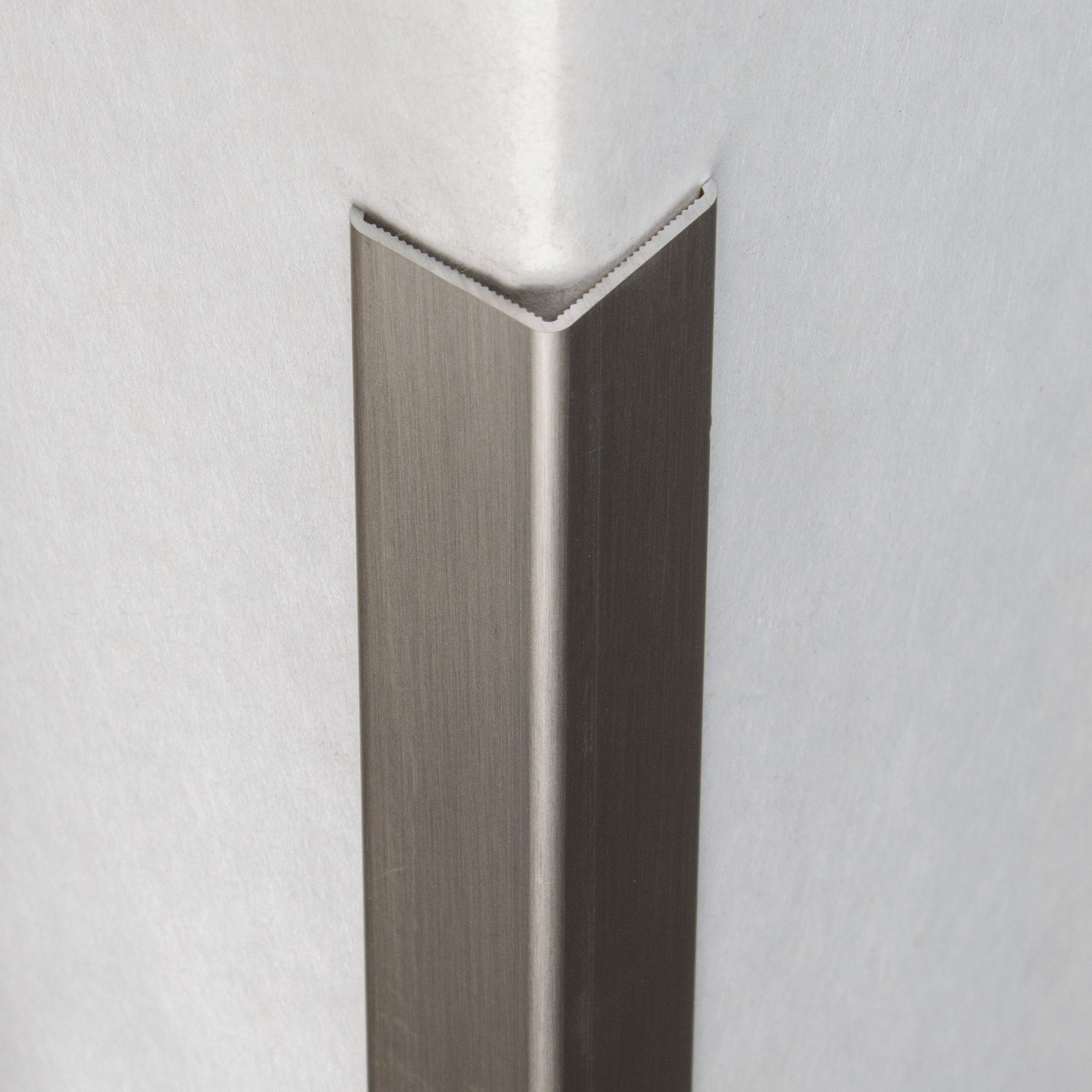 PROVISTON Eckprofil Aluminium, 20 x 20 x 1000 mm, Edelstahloptik, Bau- & Montageprofile