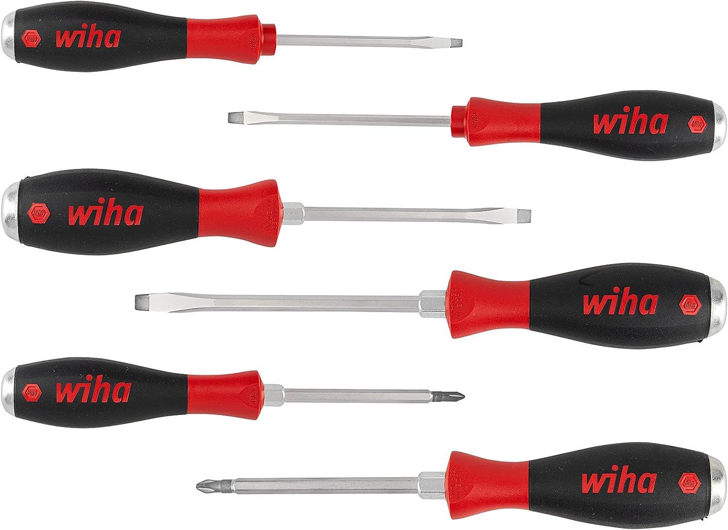 Wiha Отвертки SoftFinish® (21250) - 6 tlg., 6-teilig, Schlitz/Kreuz, für Alltag und Handwerk