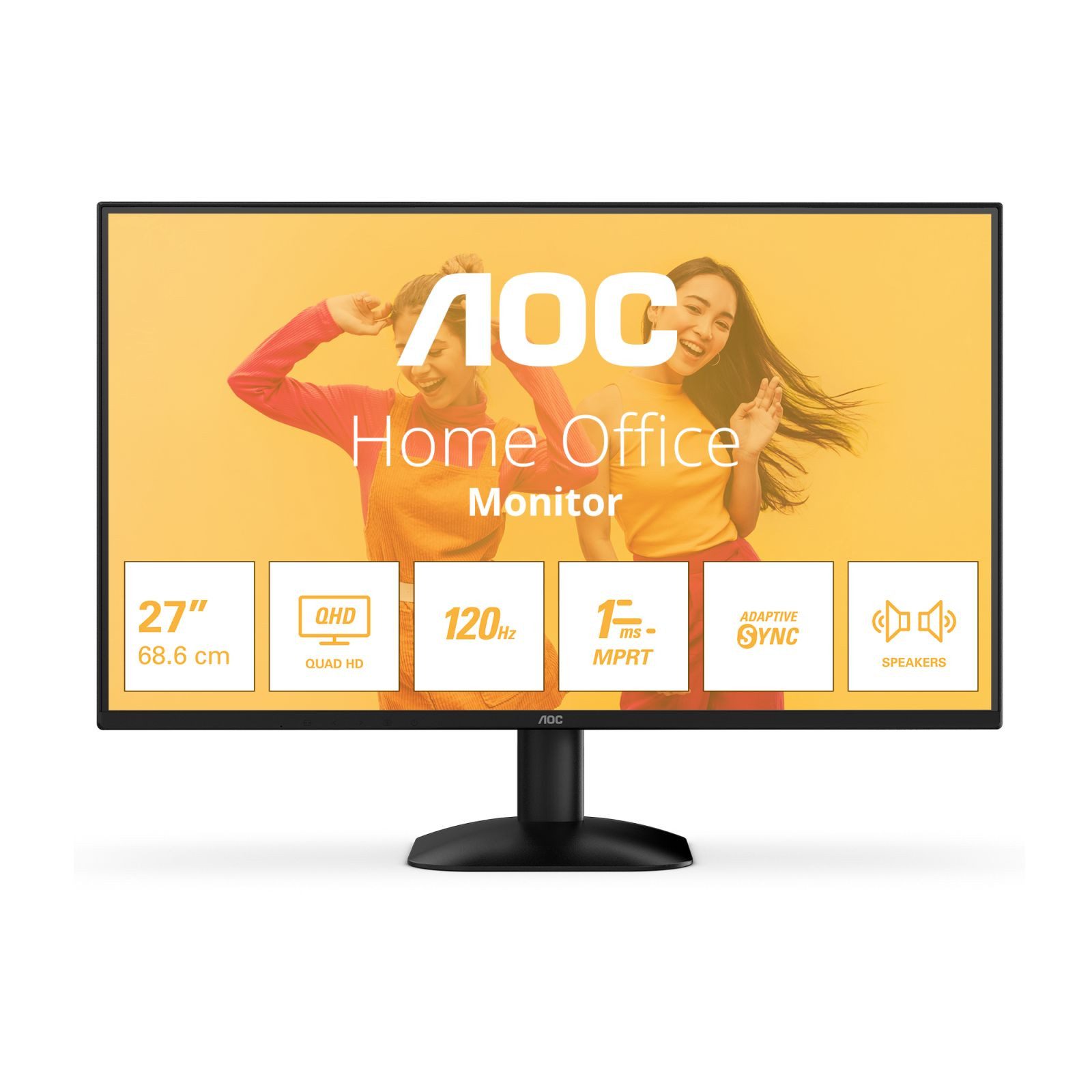 AOC Q27B35S3 - 27 Zoll Quad HD, 120 Hz, Adaptive Sync., HDR10 (2560x1440, TFT-Monitor (2560 x 1440 px, Quad HD, 4 ms Reaktionszeit, 120 Hz, IPS, HDR)