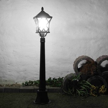 Licht-Erlebnisse Außen-Stehlampe TAY, ohne Leuchtmittel, Standleuchte Gartenbeleuchtung Anthrazit Aluminium Glas