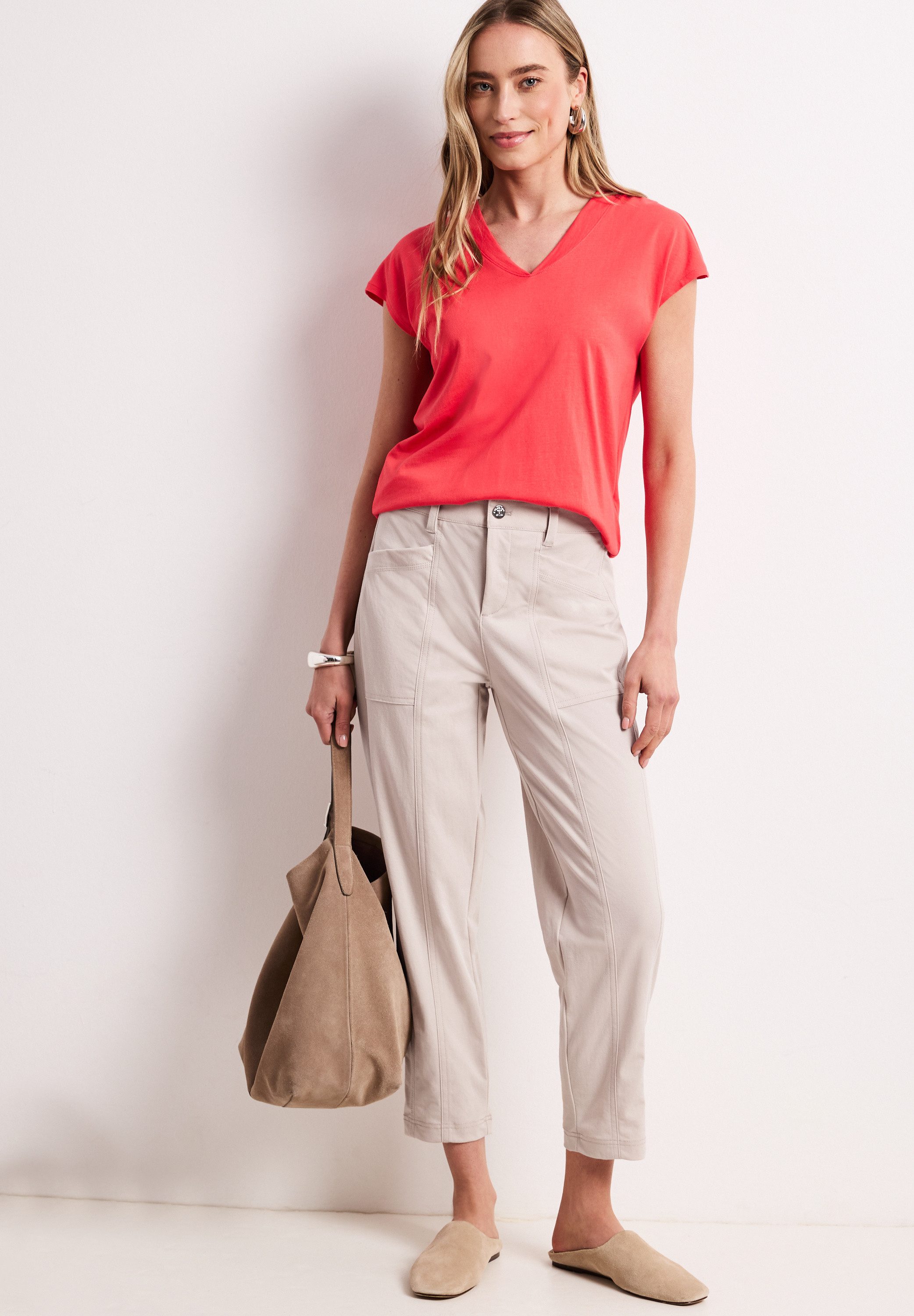 STREET ONE Stoffhose High Waist