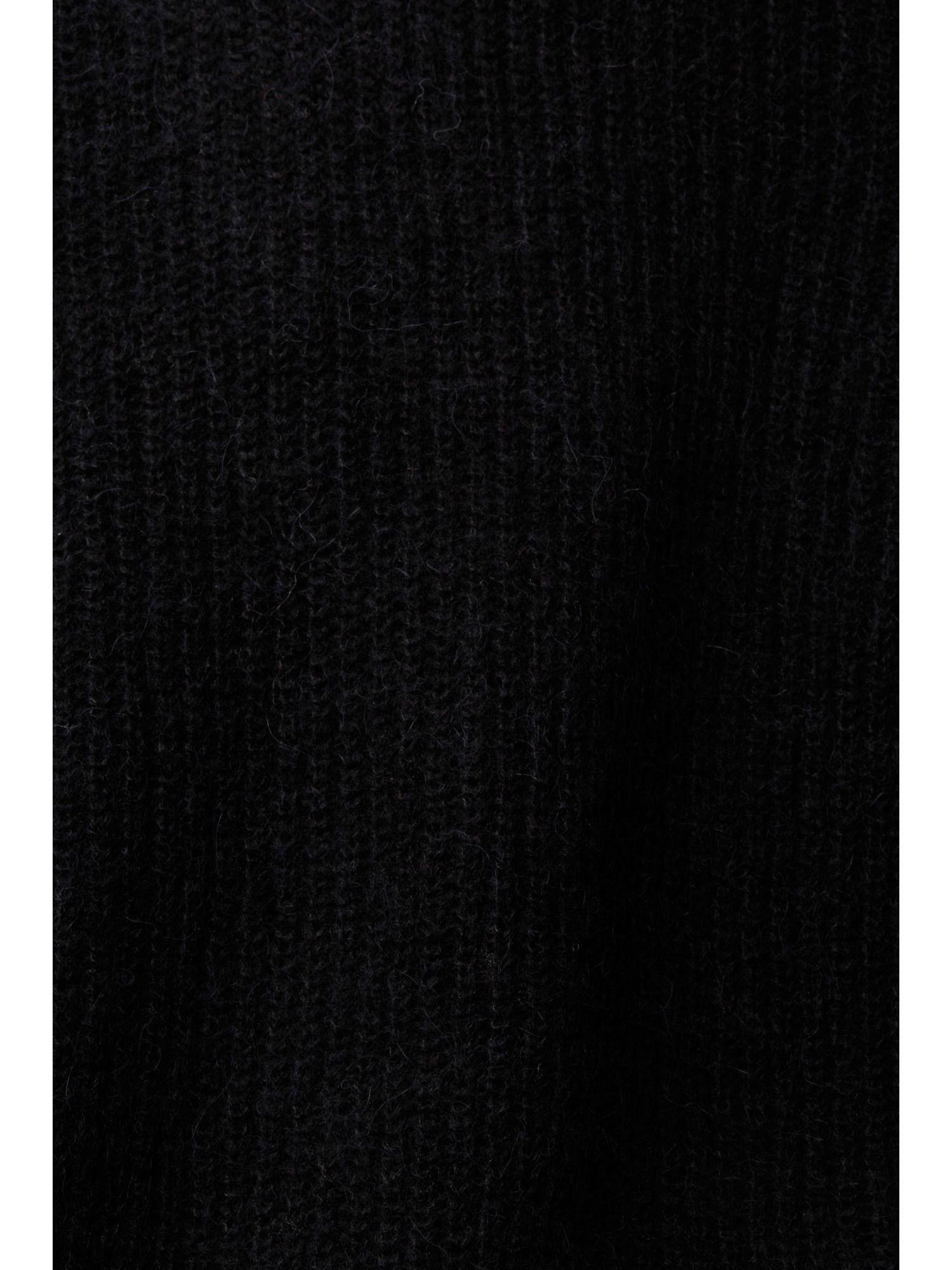 und Strickcardigan Strickjacke Alpaka Collection Wolle Esprit mit (1-tlg) BLACK