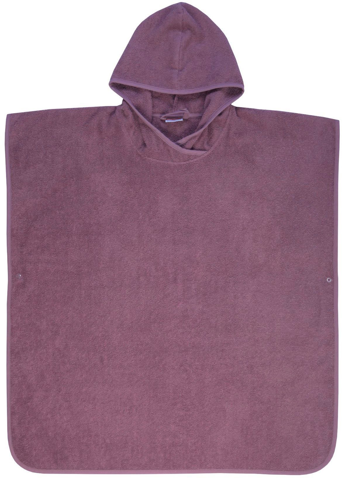 Wörner Badeponcho Badeponcho Uni, Baumwolle, Kapuze, maschinenwaschbar, trocknergeeignet